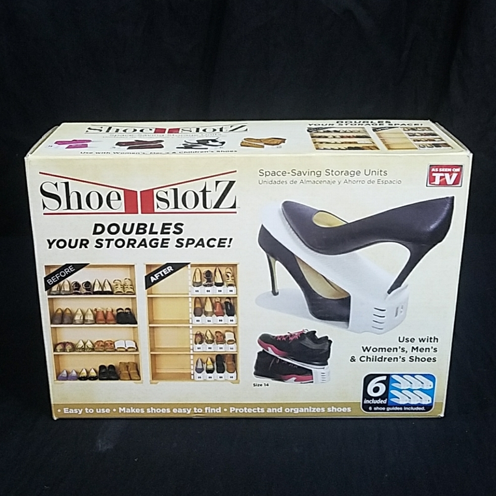 Shoe Slotz Closet Shelf Shoe Storage 6 per Box